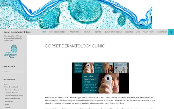 Screenshot of dorsetdermatology.co.uk
