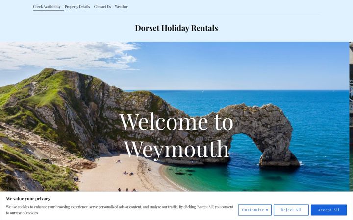 Screenshot of dorsetrental.com