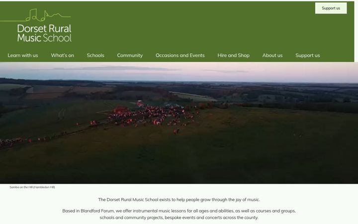 Screenshot ta' dorsetruralmusicschool.co.uk