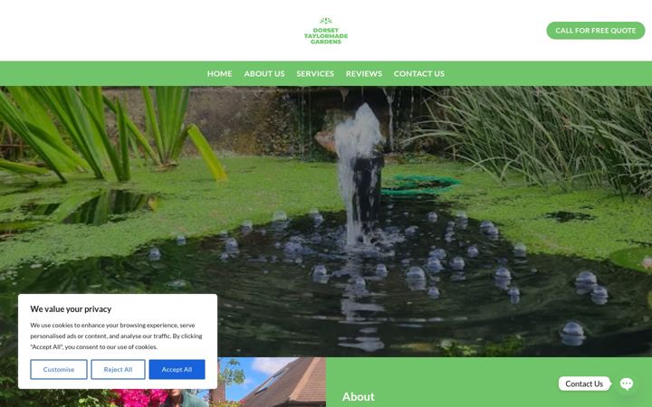 Screenshot of dorsettaylormadegardens.co.uk