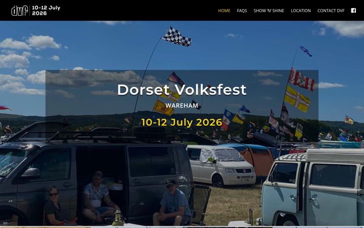 Screenshot of dorsetvolksfest.co.uk