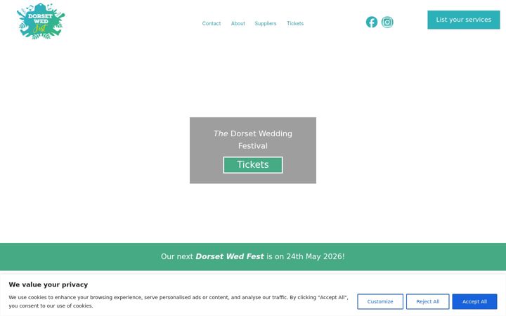 Screenshot of dorsetwedfest.co.uk