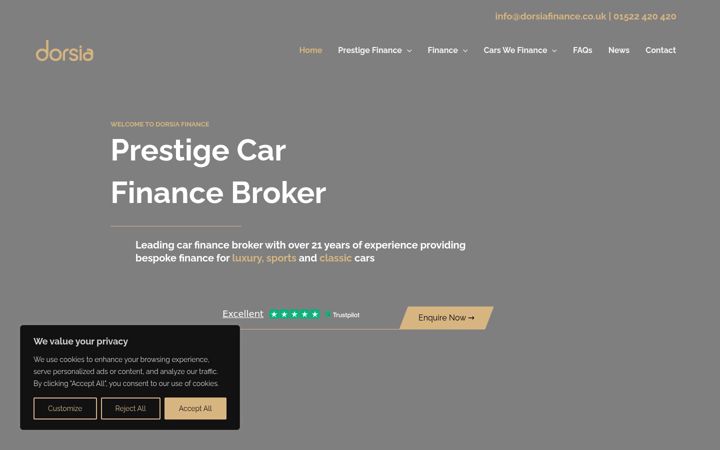 Screenshot of dorsiafinance.co.uk