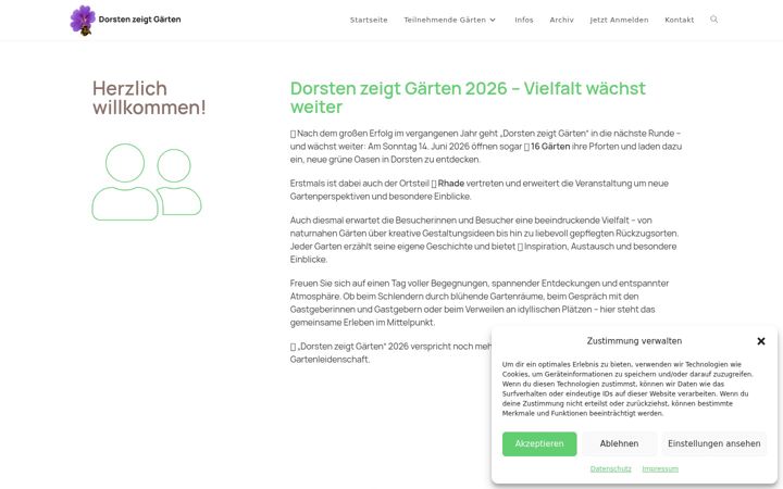 Screenshot of dorstenzeigtgaerten.de