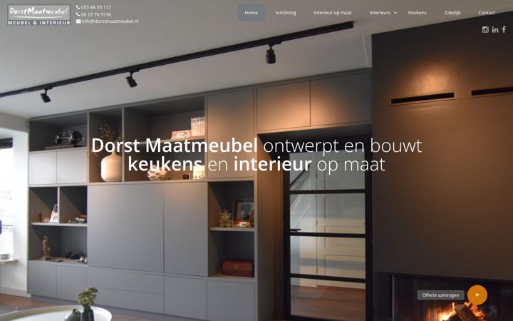 Screenshot of dorstmaatmeubel.nl