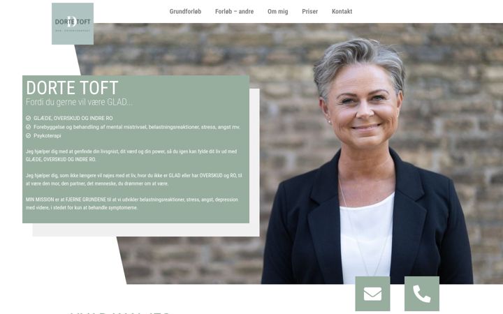 Snímek obrazovky dorte-toft.dk