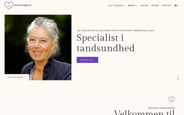 Snímek obrazovky dortebredgaard.dk