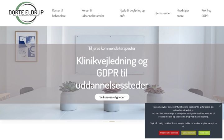 Snímek obrazovky dorteeldrup.dk