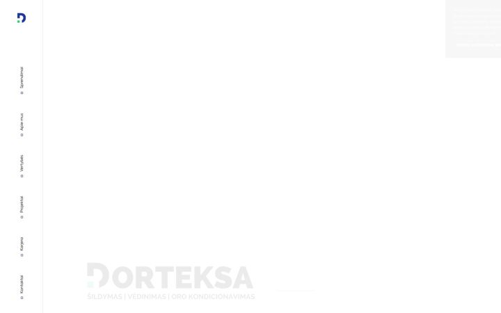 Kuvakaappaus sivustosta dorteksa.lt