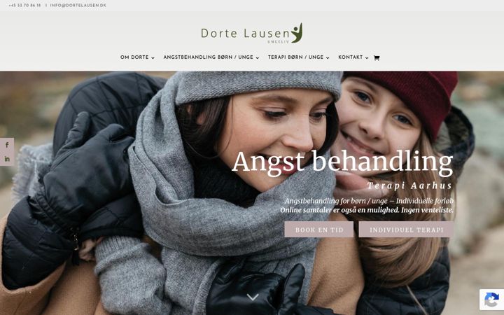 Snímek obrazovky dortelausen.dk