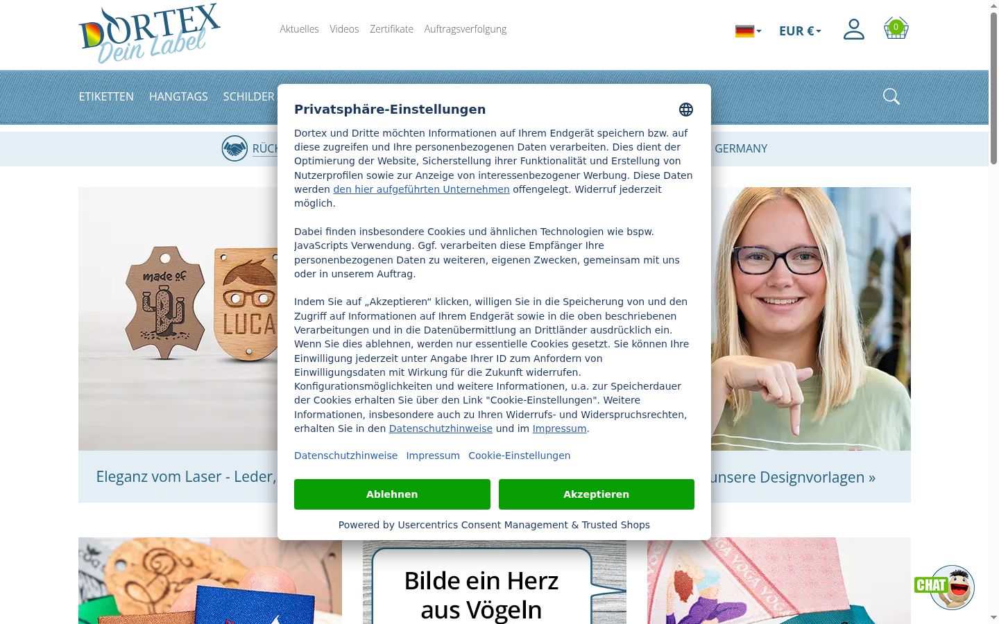 Screenshot tal-banner tal-kunsens muri qabel kwalunkwe interazzjoni