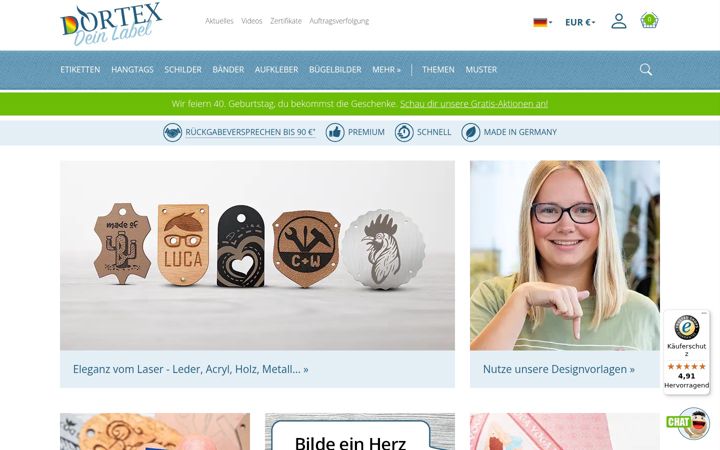 Screenshot of dortex.de