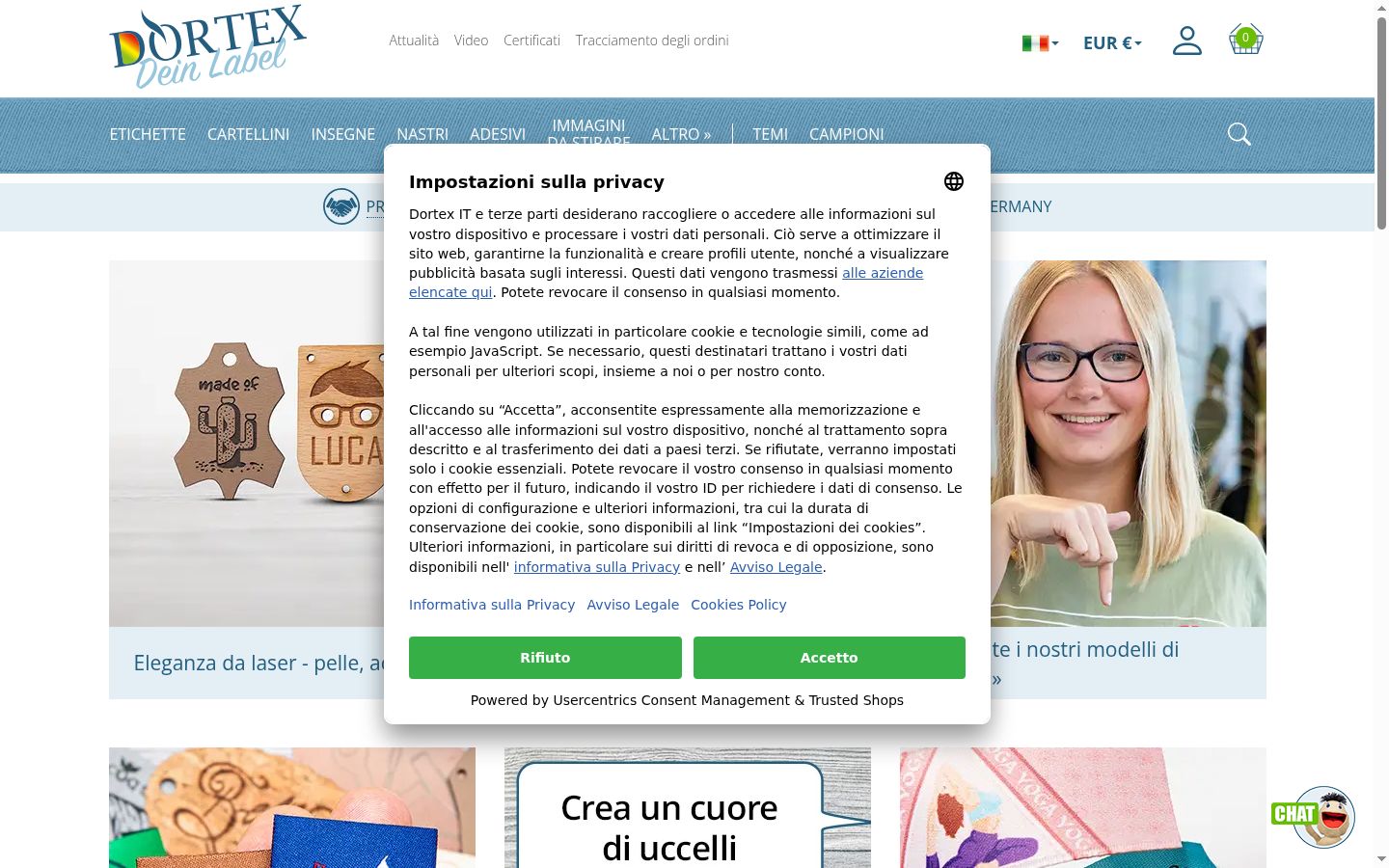 Screenshot tal-banner tal-kunsens muri qabel kwalunkwe interazzjoni