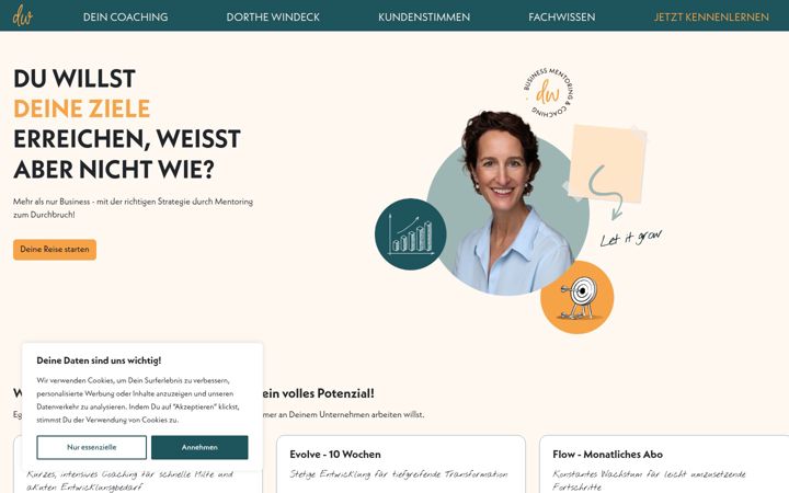 Screenshot of dorthewindeck.com