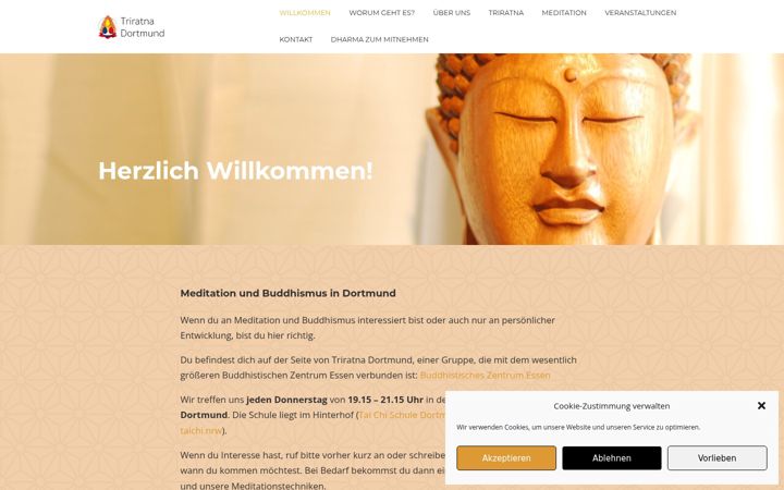 Ekraanipilt saidist dortmund-buddhismus.de