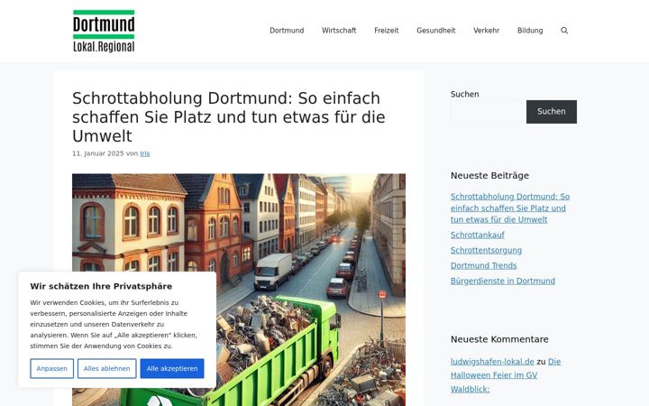 Screenshot di dortmund-lokal.de