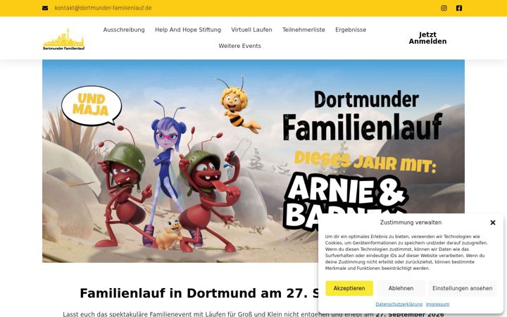 Screenshot of dortmunder-familienlauf.de