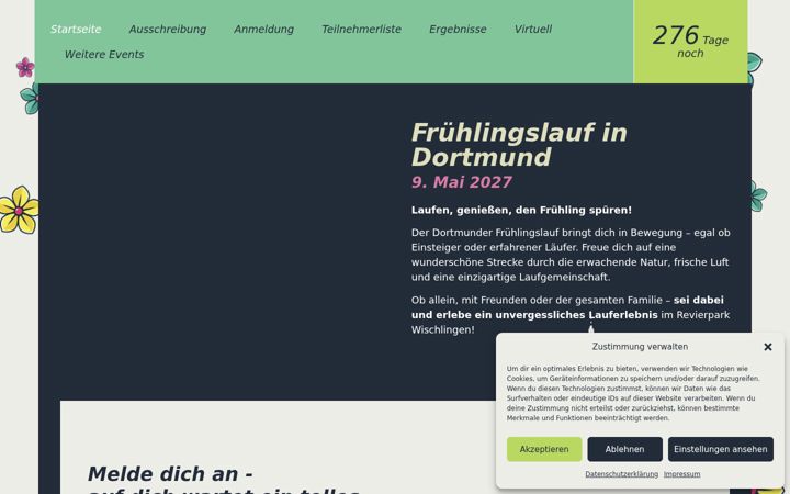 Screenshot of dortmunder-fruehlingslauf.de