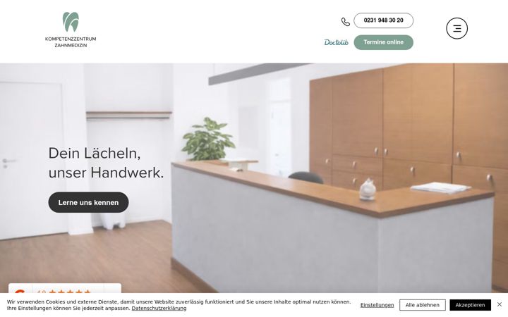 Screenshot di dortmunder-zahnarzt.de