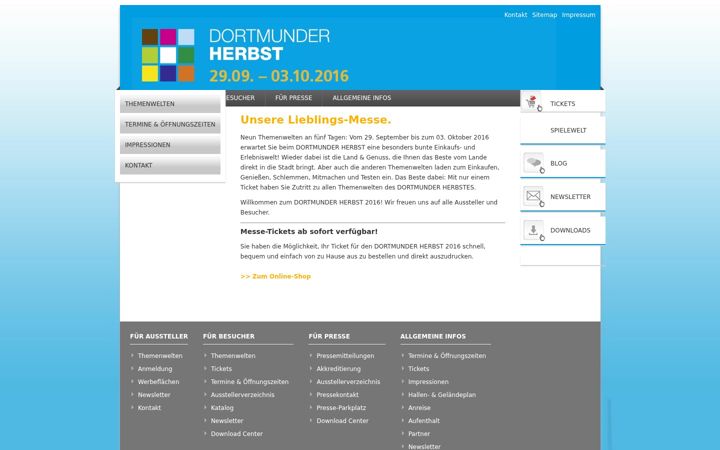 Screenshot di dortmunderherbst.de
