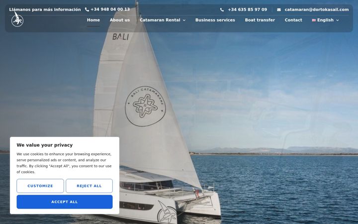 Screenshot of dortokasail.com