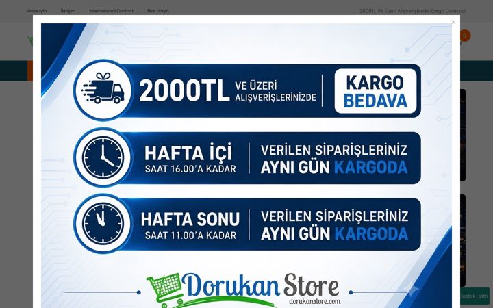 Screenshot of dorukanstore.com