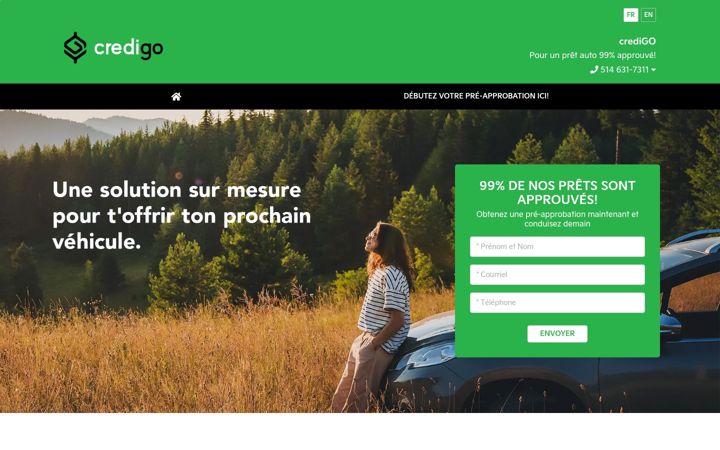 Screenshot of dorvalautocredit.ca