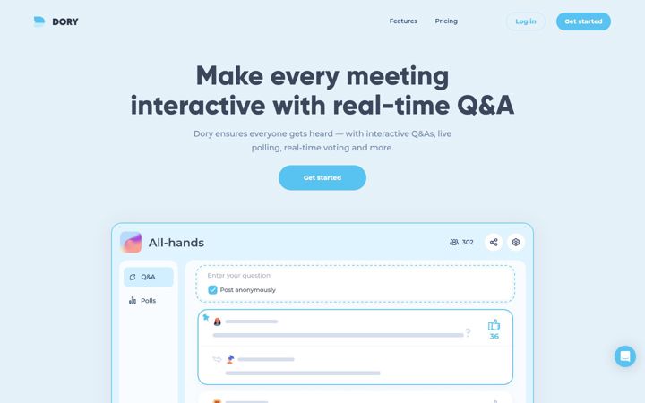 Screenshot of dory.app