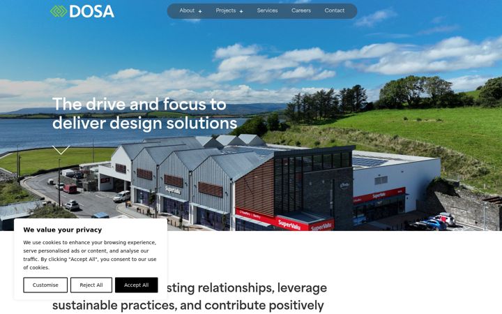 Screenshot of dosa.ie