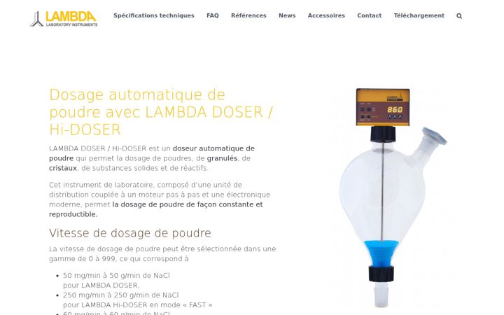 Screenshot of dosage-poudres.com