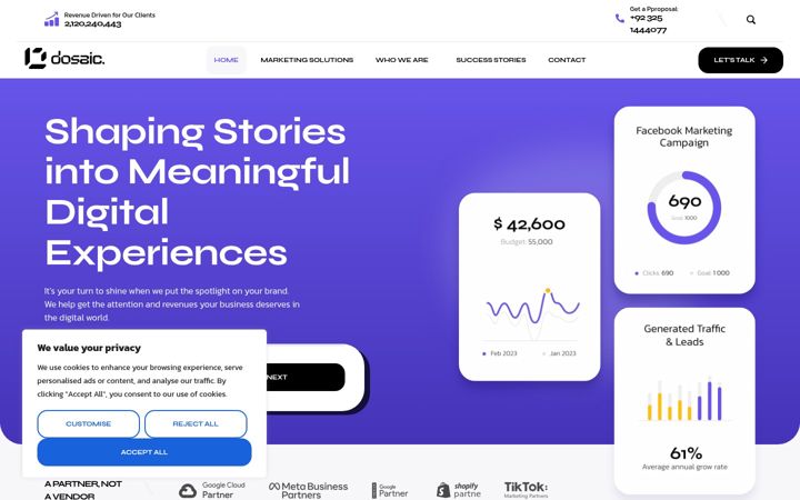Screenshot of dosaic.com