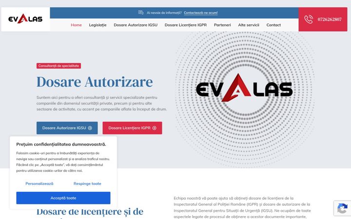 Screenshot of dosareautorizare.ro
