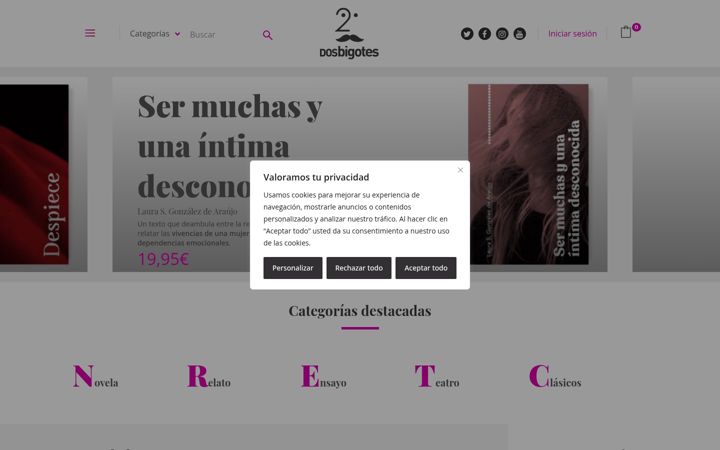 Screenshot of dosbigotes.es