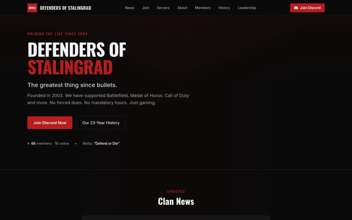 Screenshot of dosclan.org