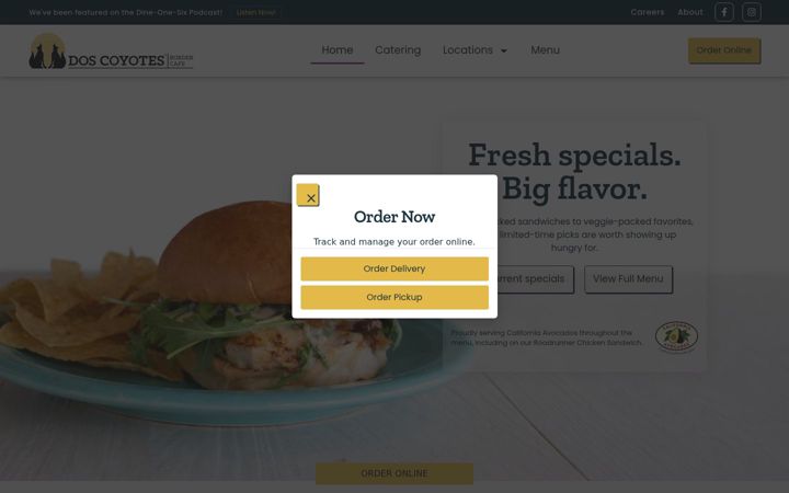 Screenshot of doscoyotes.com