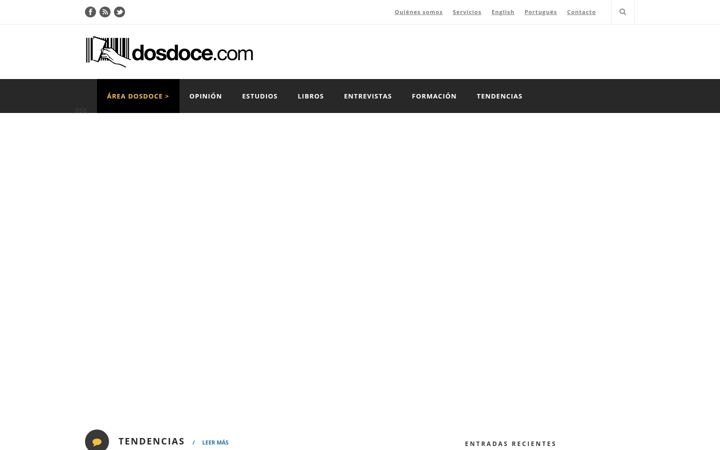 Screenshot of dosdoce.com