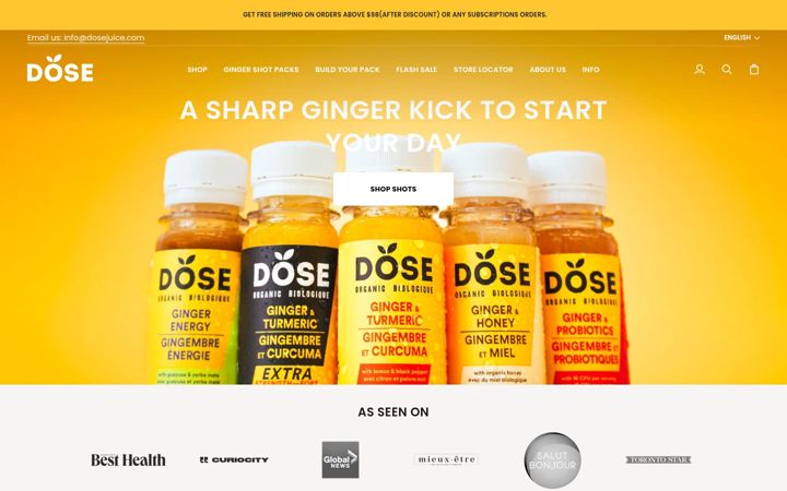 Screenshot of dosejuice.com