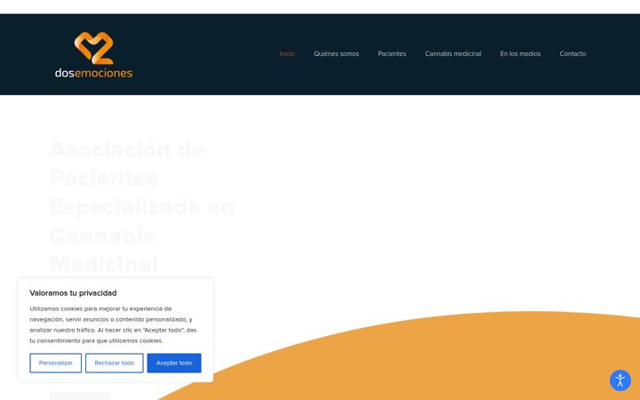 Screenshot of dosemociones.com