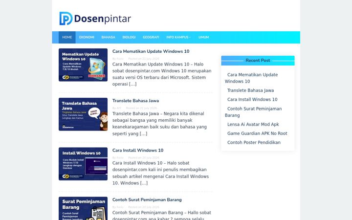 Screenshot of dosenpintar.com