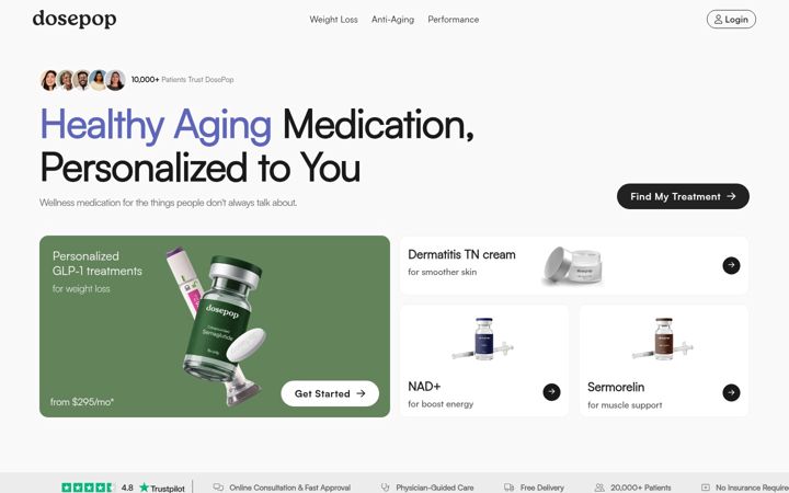 Screenshot of dosepop.com