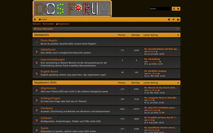 Screenshot of dosforum.de