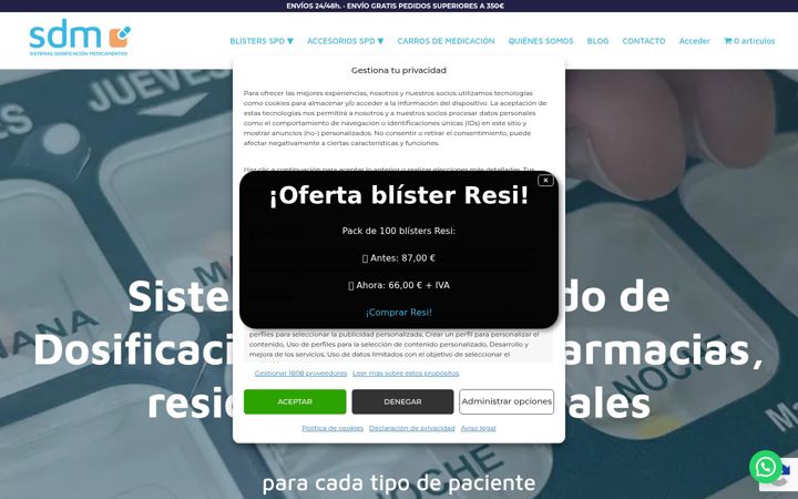 Screenshot of dosificacion.com