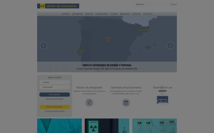 Screenshot of dosimetria.com