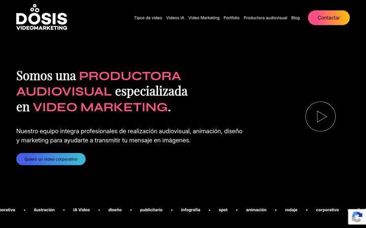 Screenshot of dosisvideomarketing.com