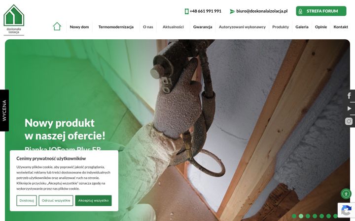 Posnetek zaslona doskonalaizolacja.pl