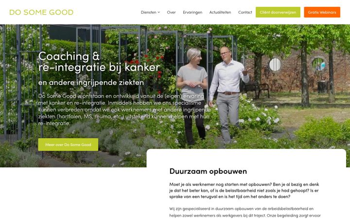 Posnetek zaslona dosomegood.nl