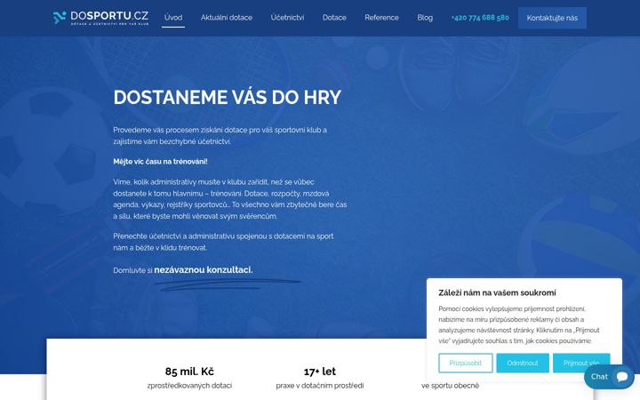 Snímek obrazovky dosportu.cz