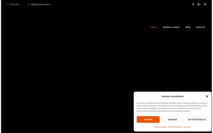 Screenshot di dosrumbosviajes.es