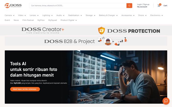 Screenshot of doss.co.id