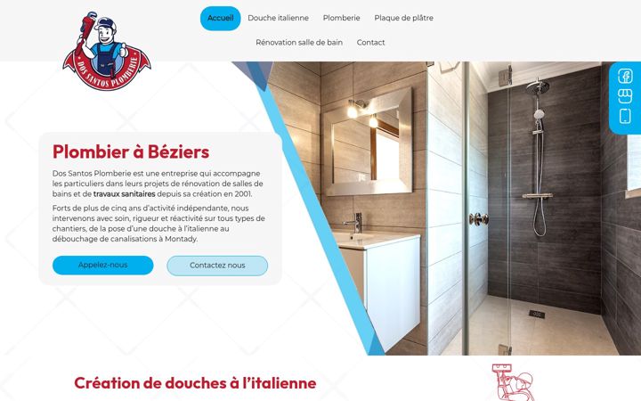 Screenshot of dossantosplombier.fr